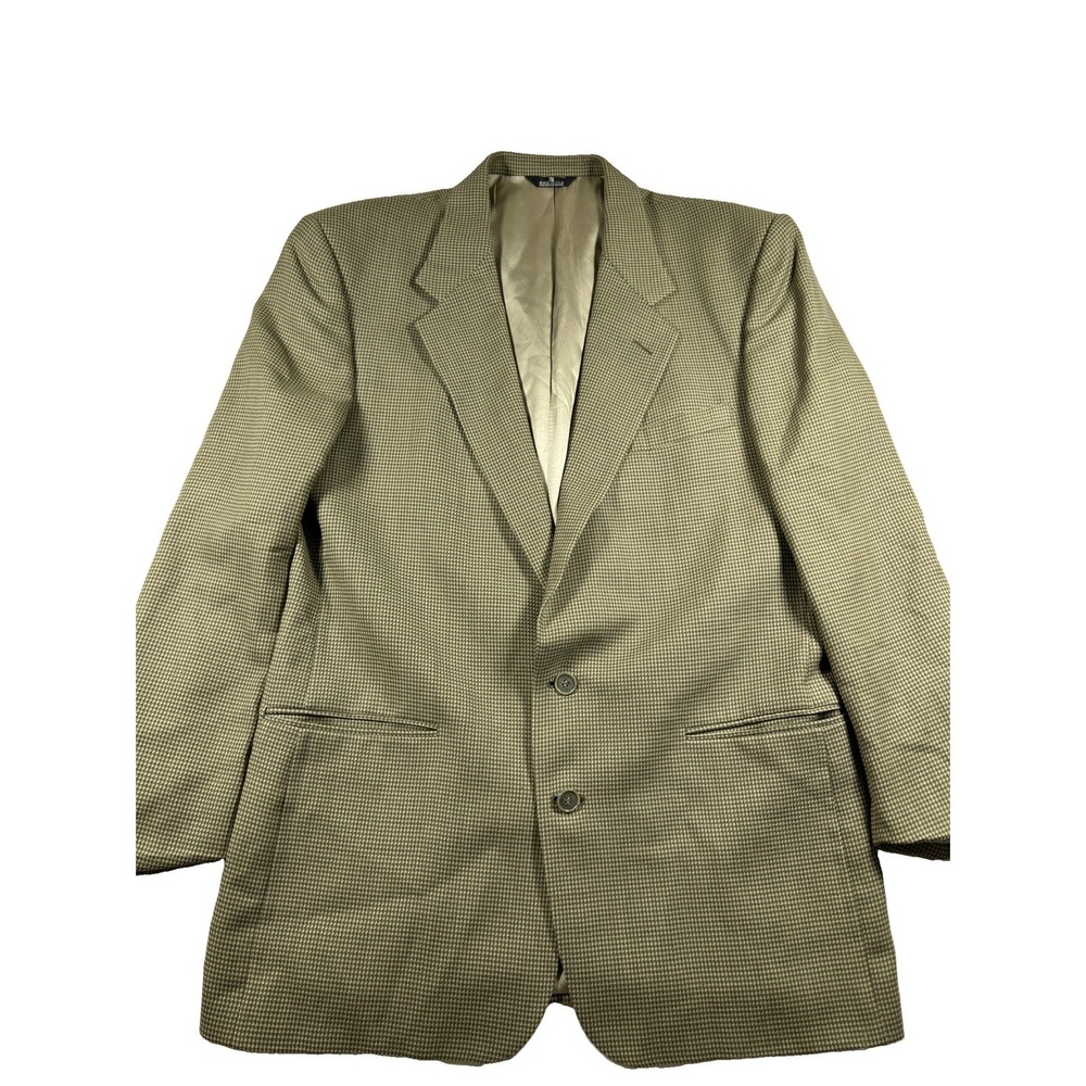 Perry Ellis Portfolio Mens 42R Sport Coat 2 Button Taupe Wool Blazer Jacket USA